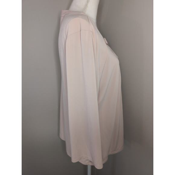 Karl Lagerfeld Paris coquette feminine pink bow blouse XL - Picture 8 of 10